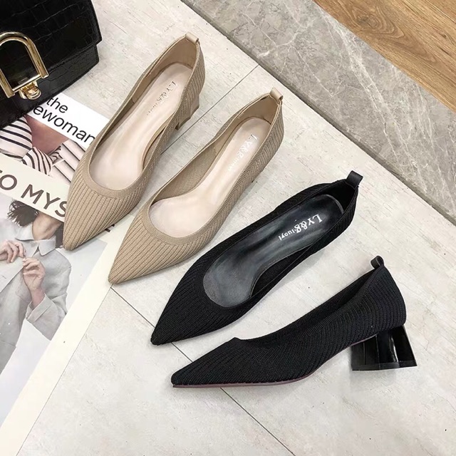 Giày cao gót đen 4p