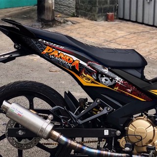 Tem xe exciter 150 gấu trúc panda dán xe đen