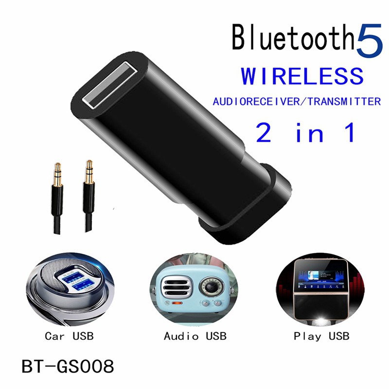 2 in 1 5.0 Telescopic Wireless USB Bluetooth Transmitter Receiver Audio Box TV Amplifier AUX Adapter