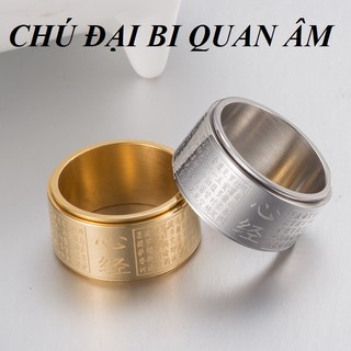 Nhẫn xoay Chú Đại Bi, nhẫn kinh phật, nhẫn may mắn