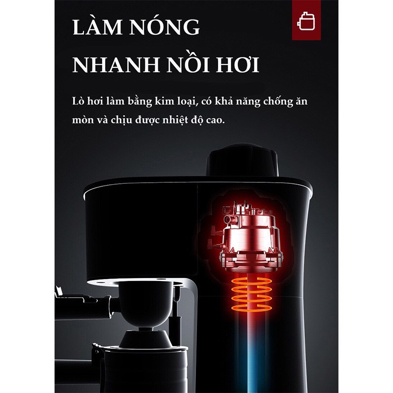 Máy pha cà phê LEXICAL automatic - THIẾT KẾ ĐẸP, SANG TRỌNG, HƯƠNG VỊ ĐẬM ĐÀ - HÀNG CHÍNH HÃNG - BẢO HÀNH 6 THÁNG
