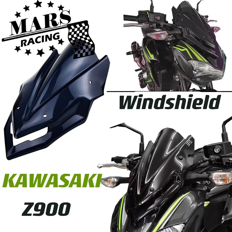 Phụ kiện xe máy Kính chắn gió Kính chắn gió Bộ nhôm làm lệch hướng Nắp che phủ phù hợp cho KAWASAKI Z900 Z-900 2017 2018 2019 kawasaki z 900 17-19