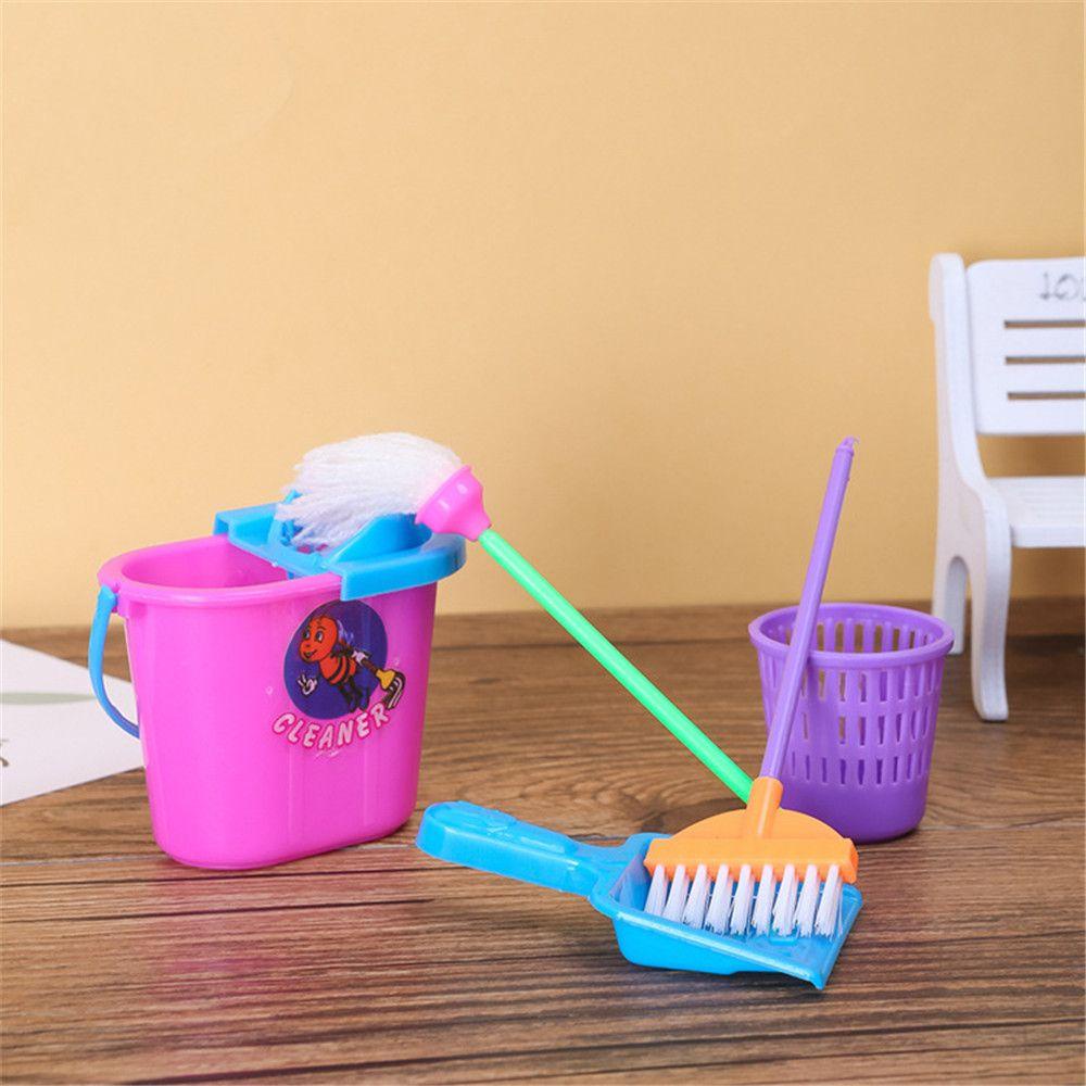 BEBETTERM Set 9 Món Đồ Chơi Dọn Dẹp Nhà Cửa Cho Búp Bê