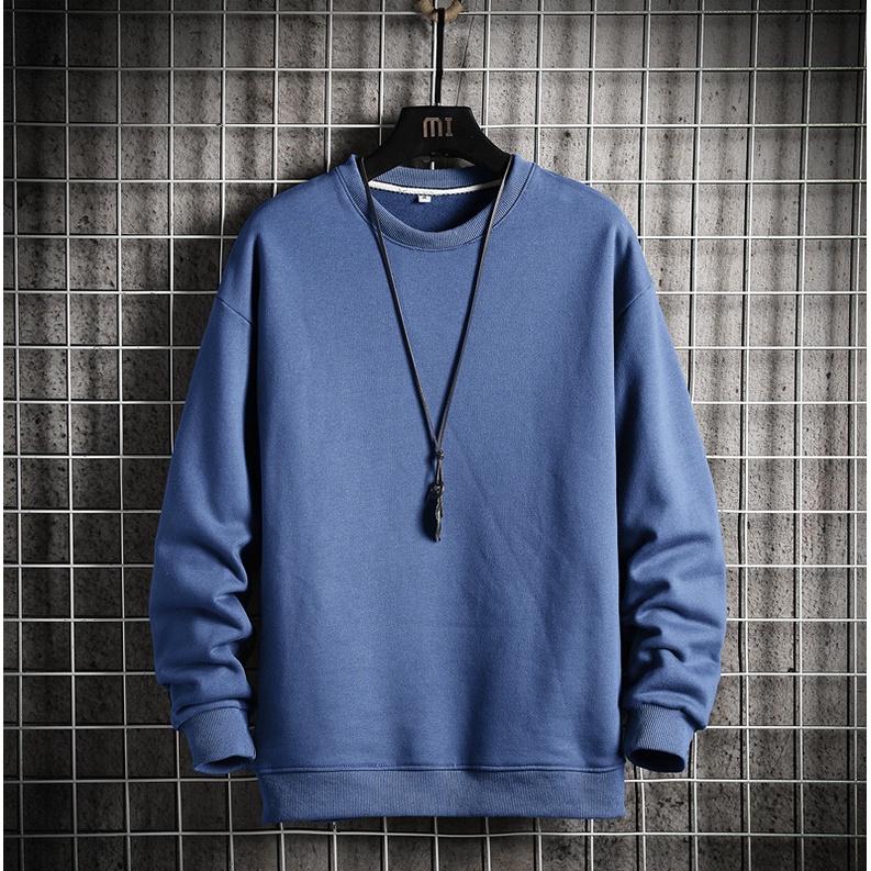 Áo sweater IFNICEFUTURE tay dài cổ tròn dáng rộng thời trang cho nam