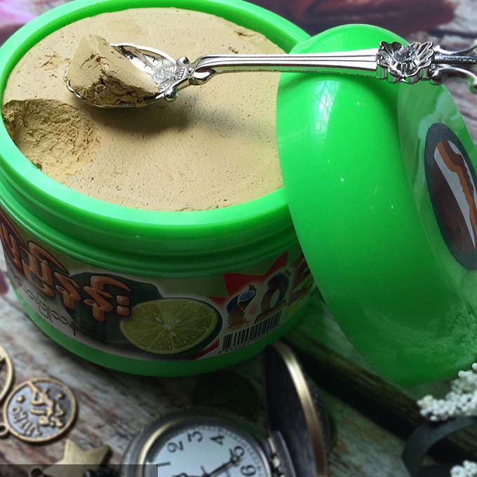 [140g]-Bột Nén Đắp Mặt Trị Mụn Thanaka Hương Gỗ, Chanh