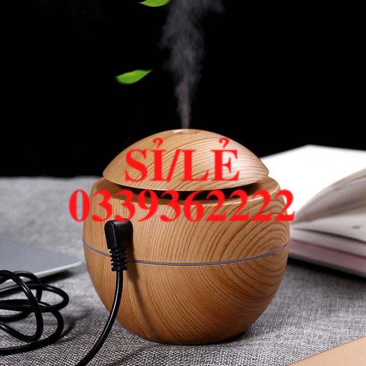 [ COCOLOVE ] Máy xông tinh dầu - Máy phun sương tạo ẩm vân gỗ hình cầu (UAH)