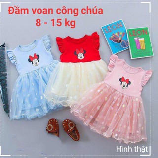 Đầm váy voan công chúa haivanco 3 lớp dễ thương thoáng mát và mềm mại cho bé từ 8 đến 15 kg đi học đi chơi đều đẹp