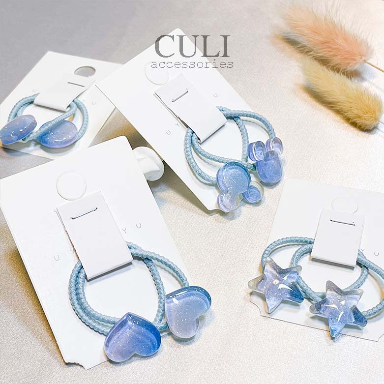 Set Thun cột tóc nhiều hình xinh xắn, ánh nhũ lấp lánh cho bé - Culi accessories