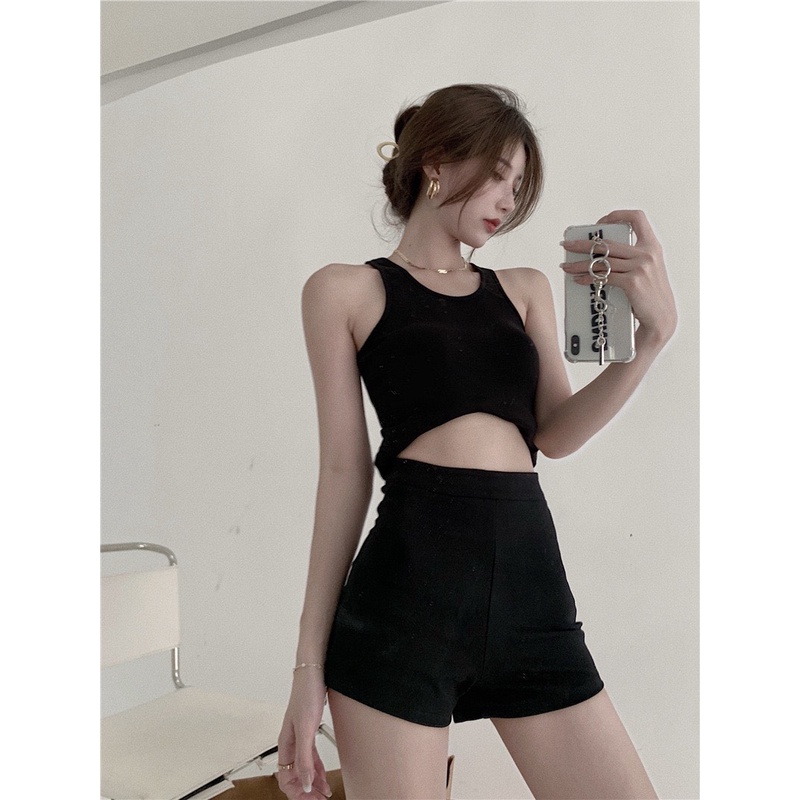 Quần Black Funoff Short - Quần Biker Short Dáng ngắn tôn dáng, mùa hè năng động Kanimi | BigBuy360 - bigbuy360.vn