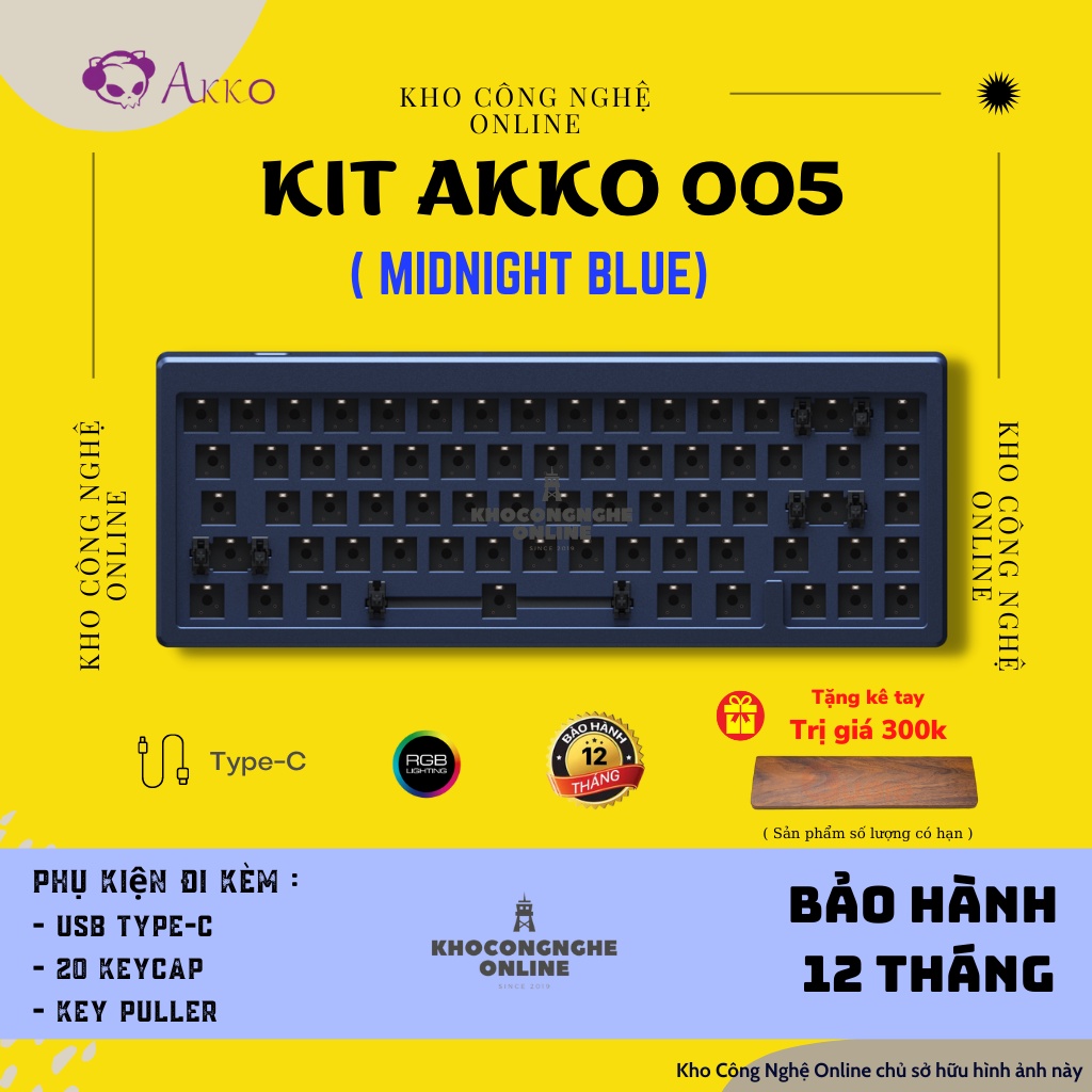 Kit bàn phím cơ AKKO Designer Studio MOD005 (Hotswap 5 pin / RGB / Foam tiêu âm / Gasket Mount) - Hàng chính hãng