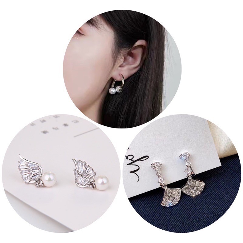 Khuyên tai mạ bạc 925 cao cấp thời trang