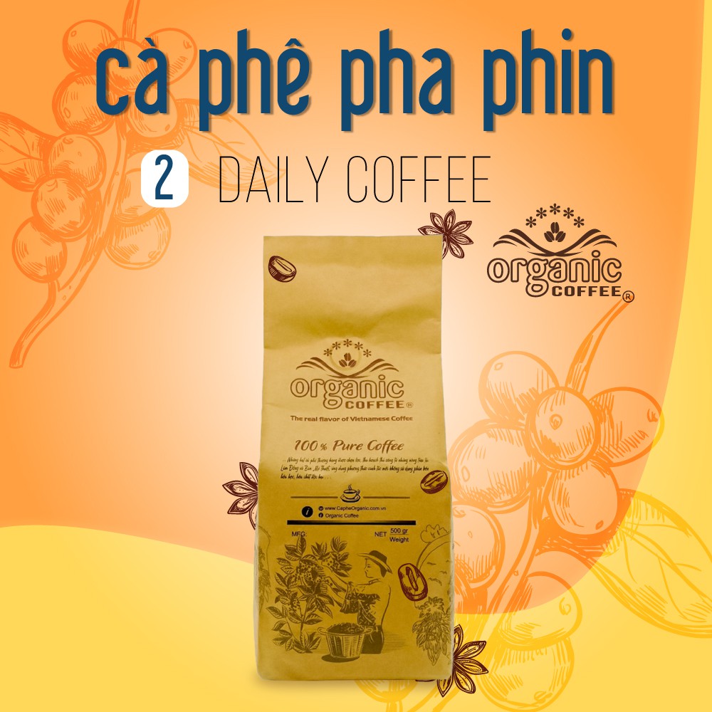 Cà Phê Pha Phin Mix cafe Ara Robus Gói 500gram - Loại ngon phải thử – VN2 - Organic Cofee