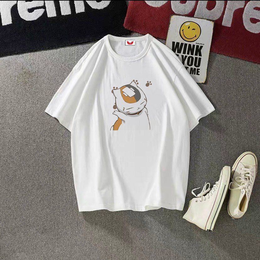 Áo Thun Tay Lỡ In Mèo Trắng - Cotton Form Rộng Unisex Nam Nữ | Đầy Đủ Hình Ảnh | 1999 Brand | BigBuy360 - bigbuy360.vn