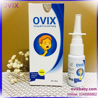 Dung dịch vệ sinh họng trẻ em ovix - 20ml