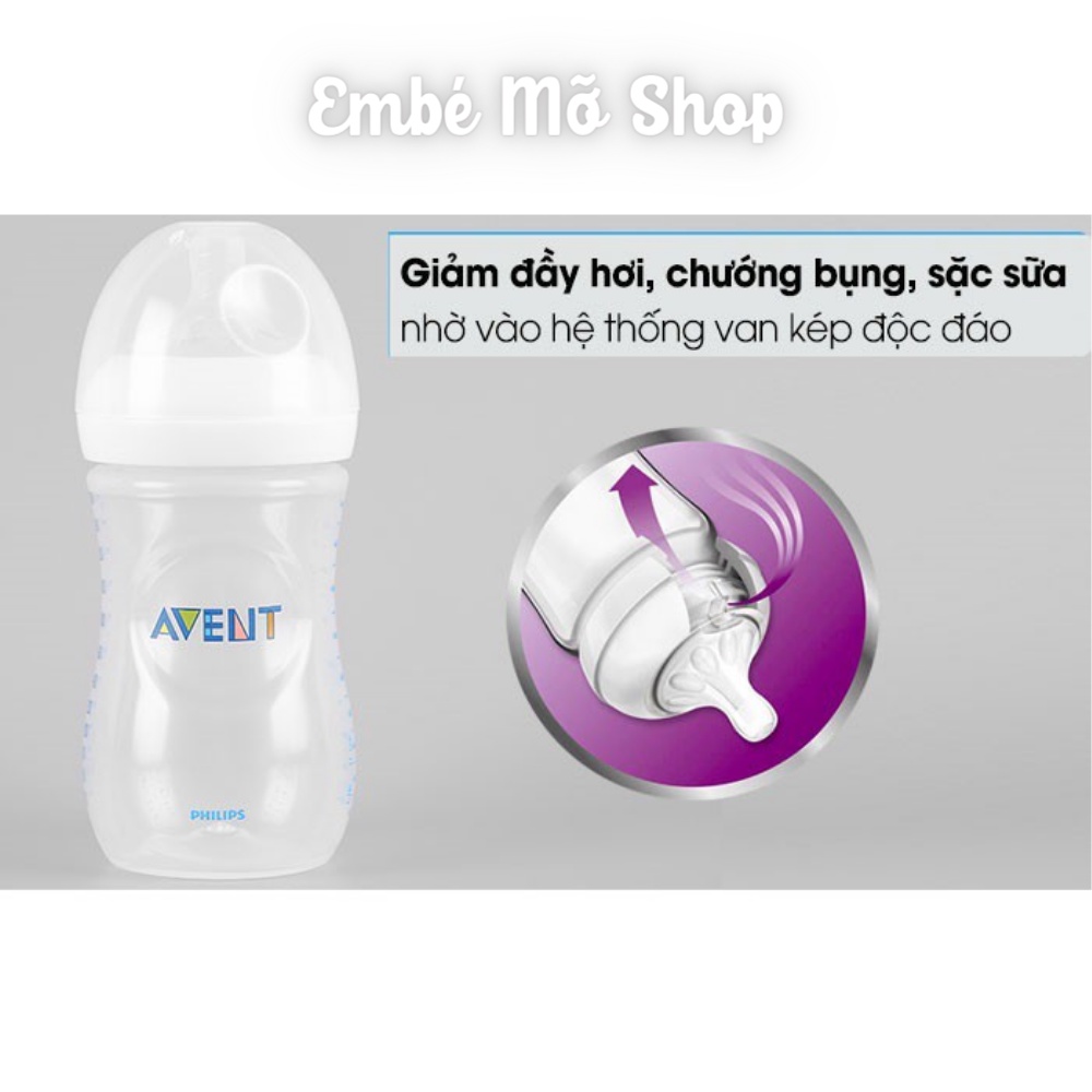 Bình Sữa PHILIPS AVENT NATURAL 60ML/125ML/330ML Hàng Chính Hãng - Embé Mỡ