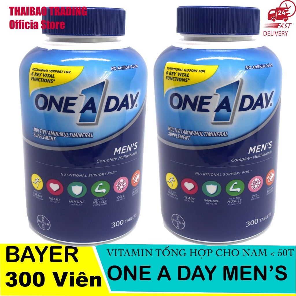 [MẪU MỚI] VIÊN UỐNG VITAMIN TỔNG HỢP ONE A DAY FOR MEN'S 300 viên BAYER