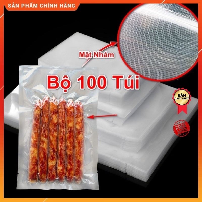 Túi hút chân không thực phẩm, Túi hút chân không một mặt nhám loại 1 đủ size sỉ lẻ SLL
