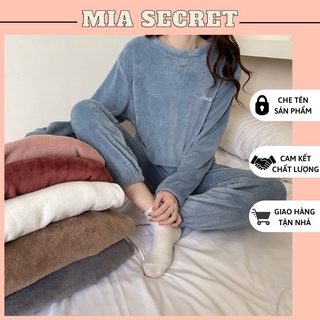 Bộ Quần Áo Nỉ Bông Lông Cừu Nữ Giữ Nhiệt Mặc Ở Nhà Mùa Đông Cao Cấp Siêu Dày Siêu Ấm QA01 MIA SECRET