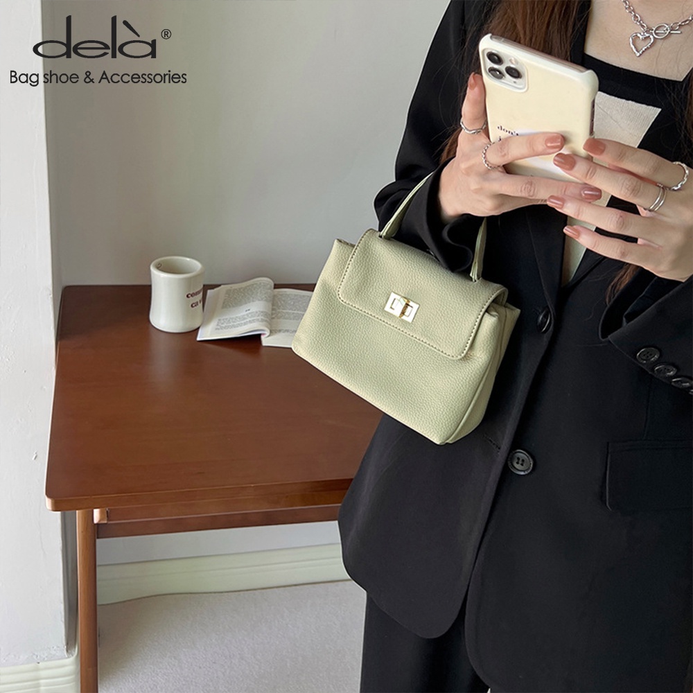 Dela Túi Đeo Chéo Hình Vuông Nhỏ Cầm Tay Bằng Da Mềm Thiết Kế Thời Trang niche Mới 2022