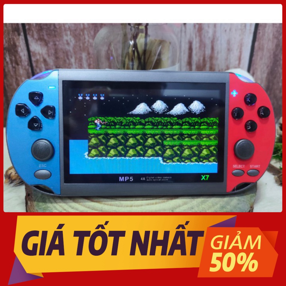 DUY NHẤT HÔM NAY Máy chơi game cầm tay X7 màn hình 4.3 inch 8gb - 9000 game , chơi game , xem phim , nghe nhạc , đọc sác