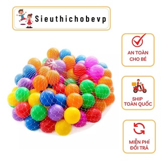 Combo 100 Bóng nhựa sắc màu cho bé