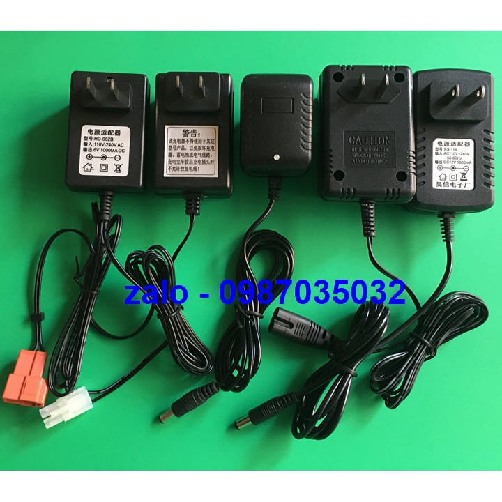 Sạc xe hơi xe máy điện trẻ em 6v