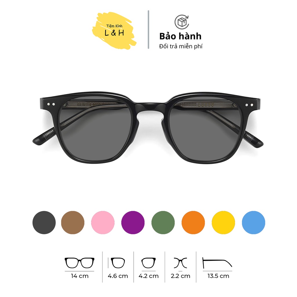 Kính Râm Chống UV GM Lutto Gọng Đen Dành Cho Nam Nữ [KHÔNG CẬN - CÓ CẬN]