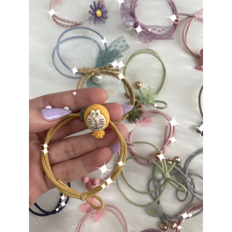 Dây buộc tóc hoạ tiết cute