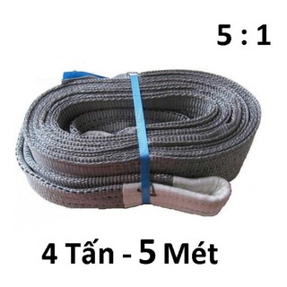 Dây cáp vải cẩu hàng 4 tấn - bản 100mm - hệ số 5:1 - 5 mét