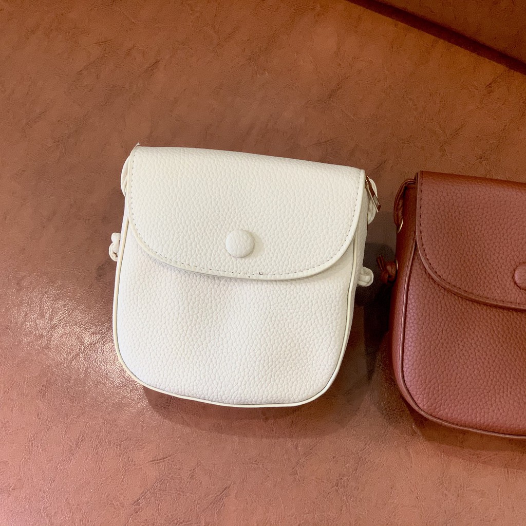 [Katnip Clothing] Túi da cỡ vừa basic màu be/nâu