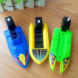 ♕Plastic Wind-up Speed Boat Motorboat Kids Children Summer Water Sports Bath Toy