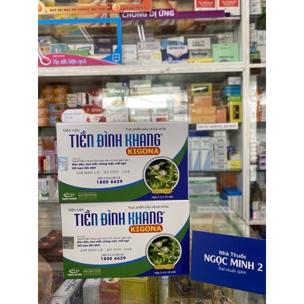 ✅ [Chính Hãng] Tiền Đình Khang KIGONA , TIỀN ĐINH KHANG Kigona Eloge hộp 30 viên)-Rối loạn tiền đình, đau đầu, hoa mắt