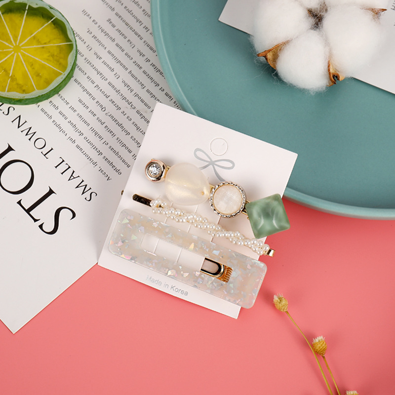 Kẹp Tóc Nữ Đính Ngọc Trai Đơn Giản Jp5