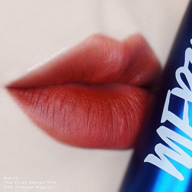 [LIMITED] Son Kem Lì Merzy Velvet Tint #V6 phiên bản vỏ xanh cổ điển #classicblue | BigBuy360 - bigbuy360.vn