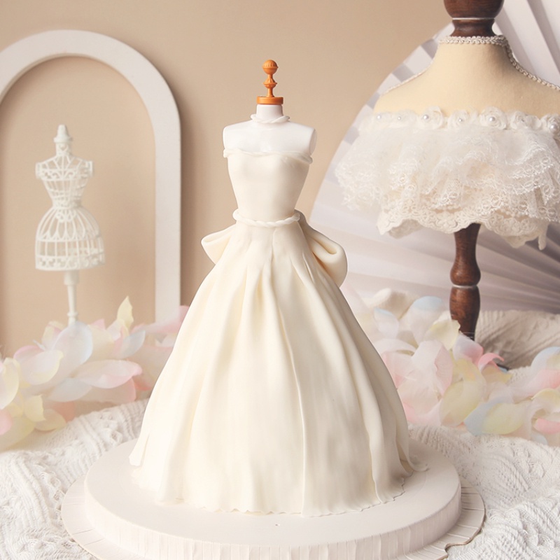 Giá Đỡ Bánh Kem Hình Đầm Cưới Trang Trí Đẹp Mắt