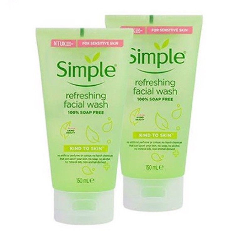 [Mẫu mới] Sữa rửa mặt dạng gel Simple Kind to Skin Refreshing Facial Wash Gel 150ml