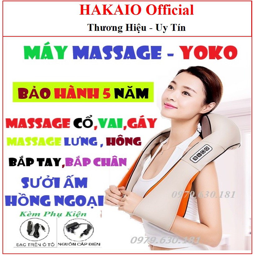 Máy Massage Đa Năng Hồng Ngoại YOKO Nhật Bản Massage vai gáy, bụng, Cổ, lưng eo, chân tay..