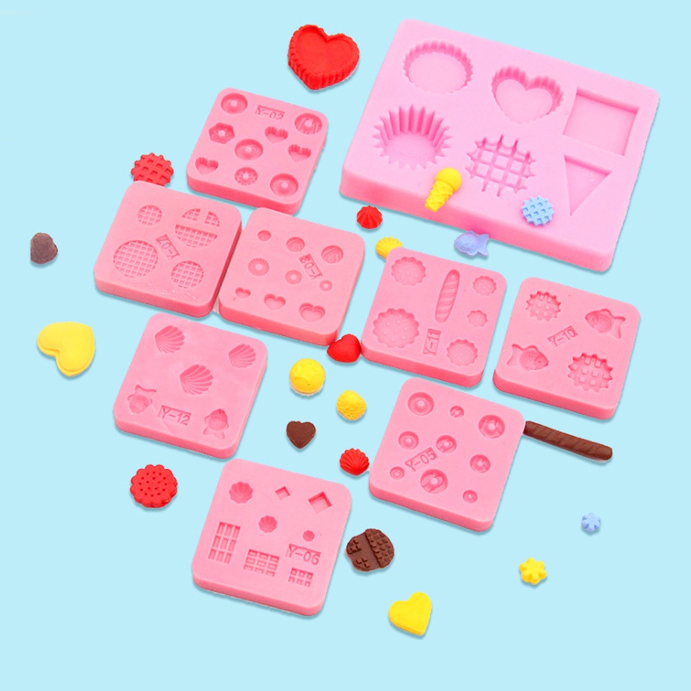 1 Khuôn Silicone Làm Bánh Quy / Sô Cô La Họa Tiết Vỏ Sò / Chấm Bi Màu Hồng
