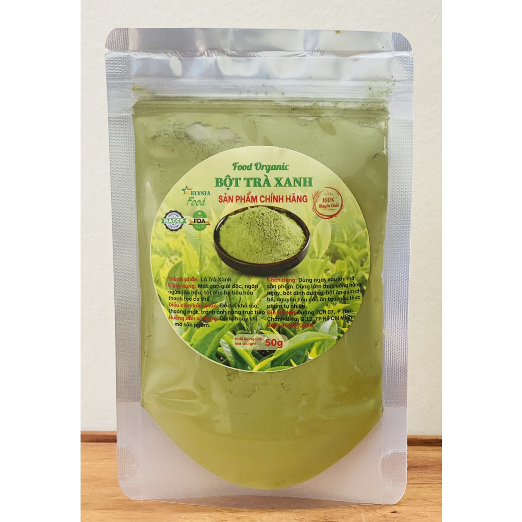 Bột Trà Xanh Nguyên Chất Organic - Giàu dinh dưỡng 10g, 50g