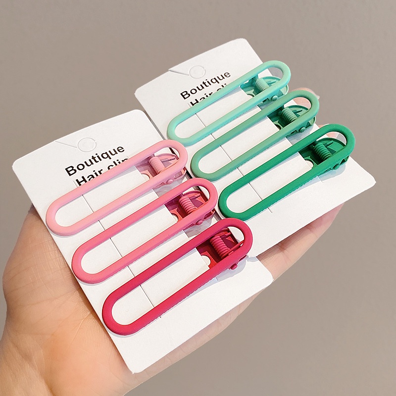 Bộ 3 Kẹp Tóc Màu Sắc Kẹo Ngọt Phong Cách Hàn Quốc Dành Cho Nữ
