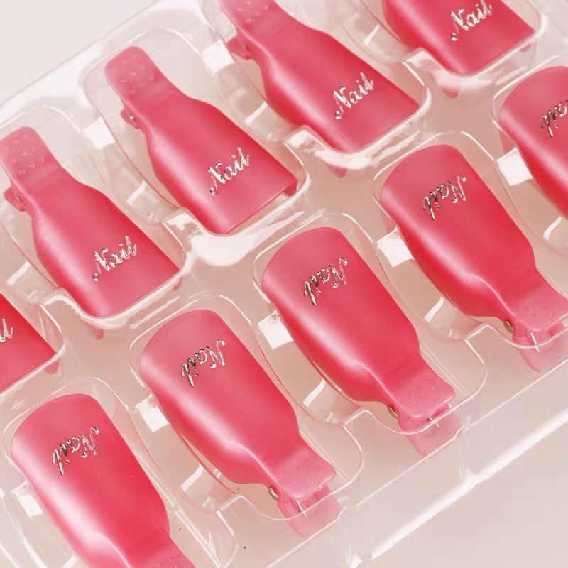 kẹp ủ móng tay, kẹp ủ phá gel,ủ phá set 10 cái chuyên dụng tiện lợi cho thợ nail