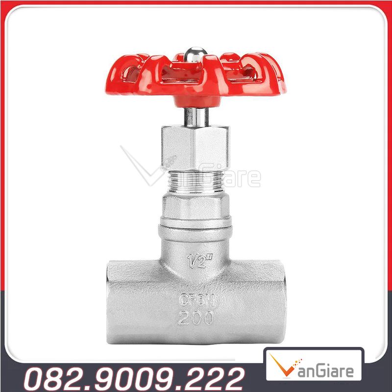 Van hơi inox 304 nối ren 21 27 34 - van cầu hơi inox 304