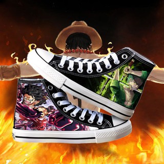 Giày vải Canvas in hoạt hình One Piece thời trang xuân thu cho nam