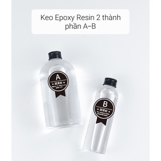 Keo Epoxy resin pha lê chuyên phủ tranh ảnh, phủ thẻ tên, logo