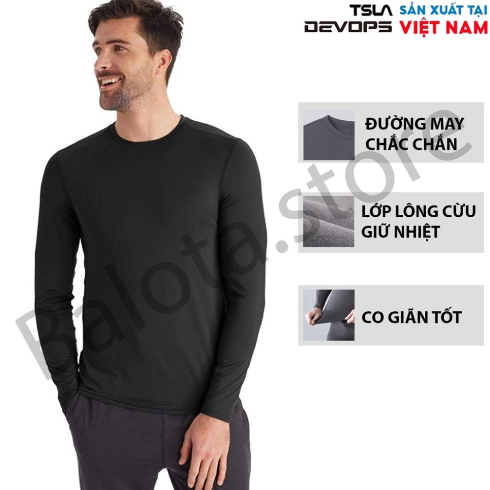 Áo thể thao giữ nhiệt nam C9 lót lông cừu form body hỗ trợ gym chạy đi bộ mùa lạnh thu đông bigsize