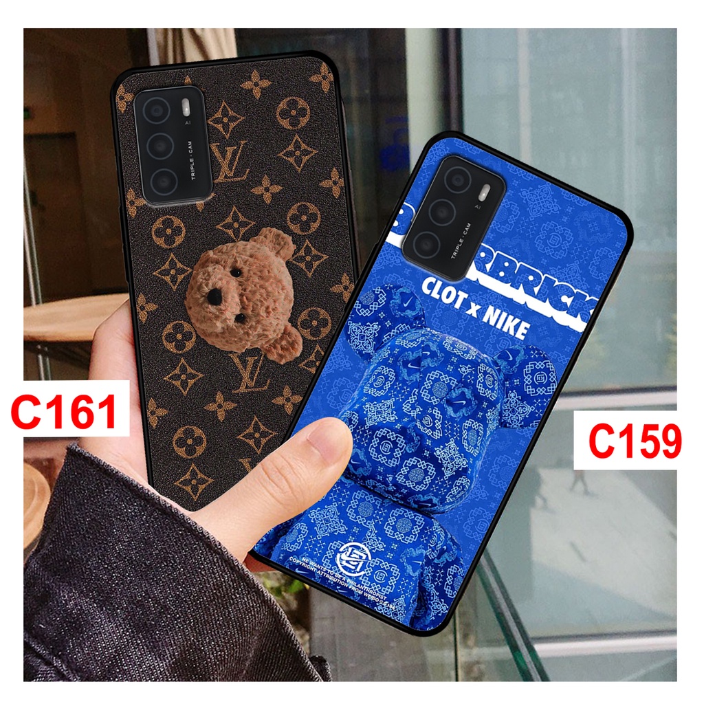 Ốp lưng Oppo A16 in hình gấu bearbrick thời trang cao cấp.