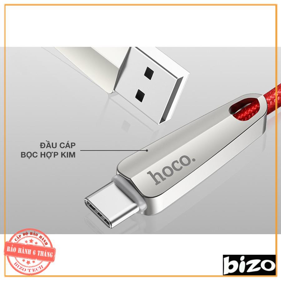 Cáp sạc nhanh tự ngắt, dây sạc samsung, lphone sạc nhanh tự ngắt HOCO U35 dài 1,2m