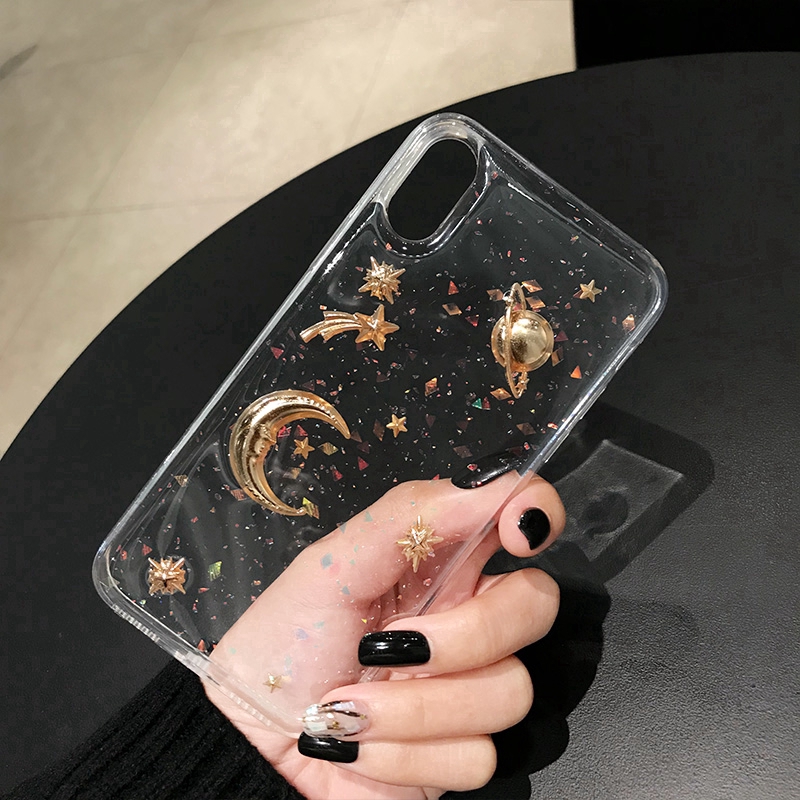 Ốp Điện Thoại Họa Tiết Trăng Sao Cho iPhone 11 12 Pro Max X XS Max 8 7 6 6S Plus SE 2020