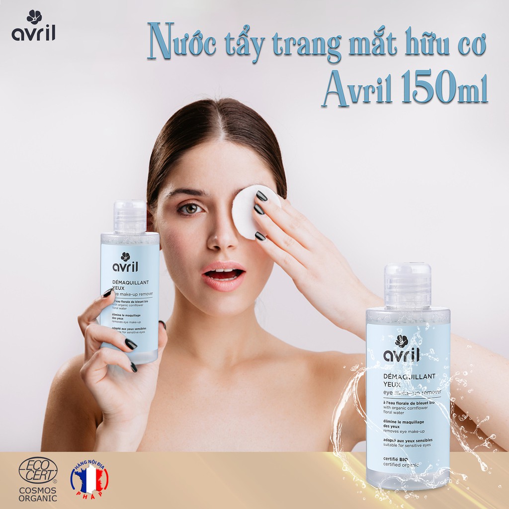 Nước tẩy trang mắt hữu cơ Avril 150ml