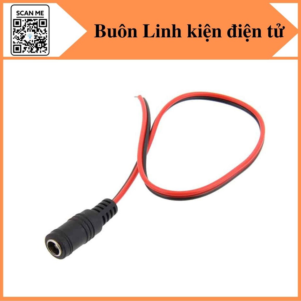 Jack DC 5.5 có dây đực, cái